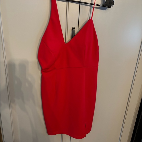 NWT HELLO MOLLY SHOULD HAVE STAYED HOME DRESS RED sz LG US8 - Picture 3 of 7
